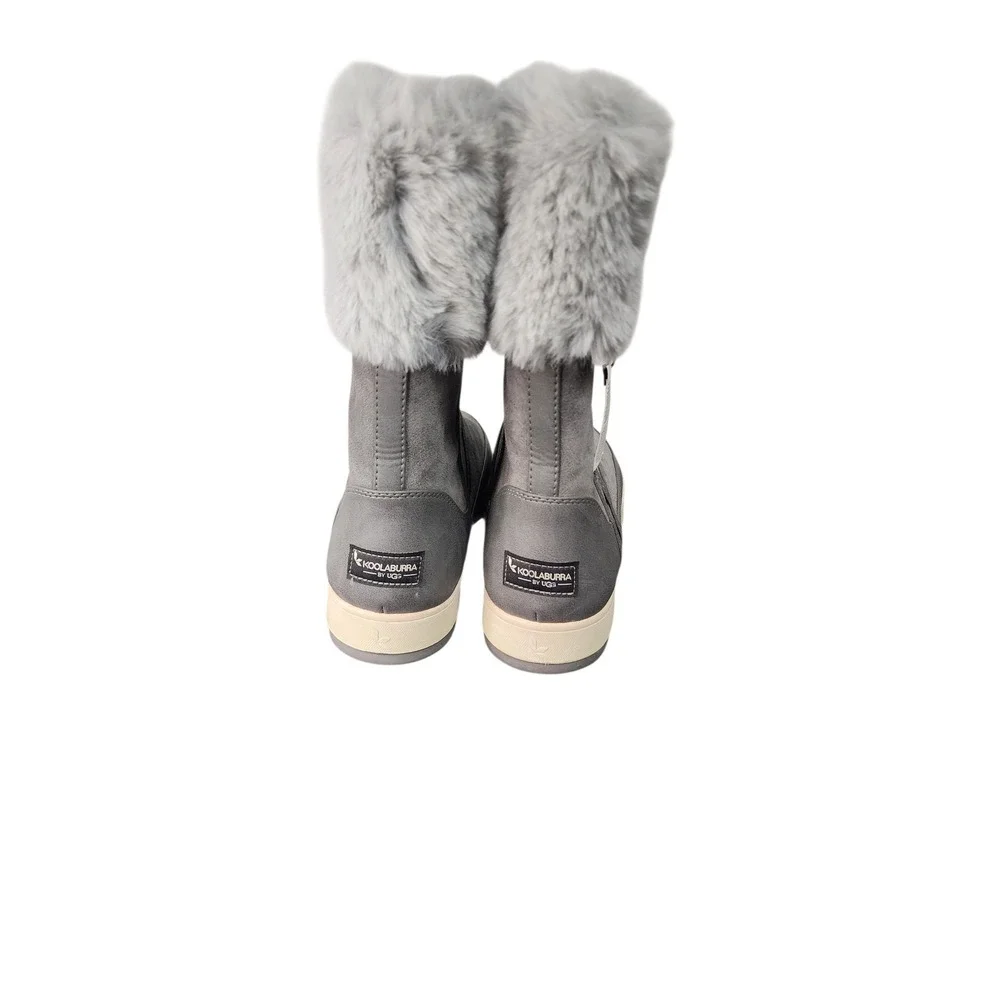 UGGS Koolaburra Women's Gray Faux Fur Trimmed Winter Boots Size 9‎